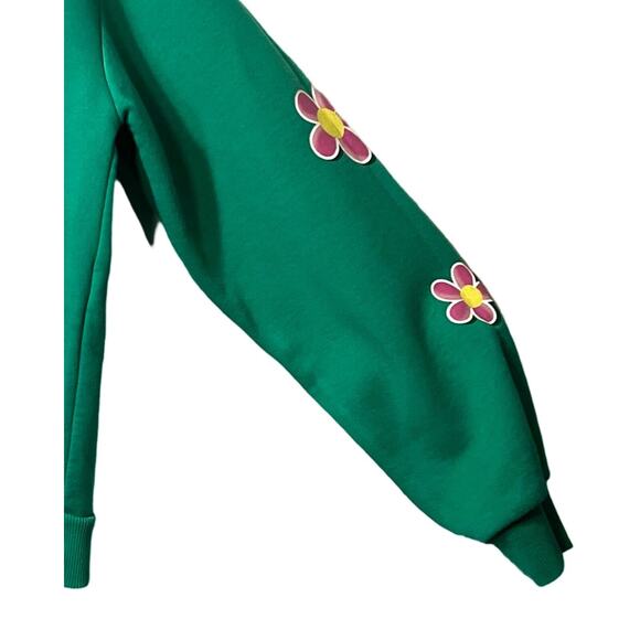 Stradivarius Green Long Sleeve Pullover Sweatshirt Womens Size M Crewneck - Picture 6 of 10